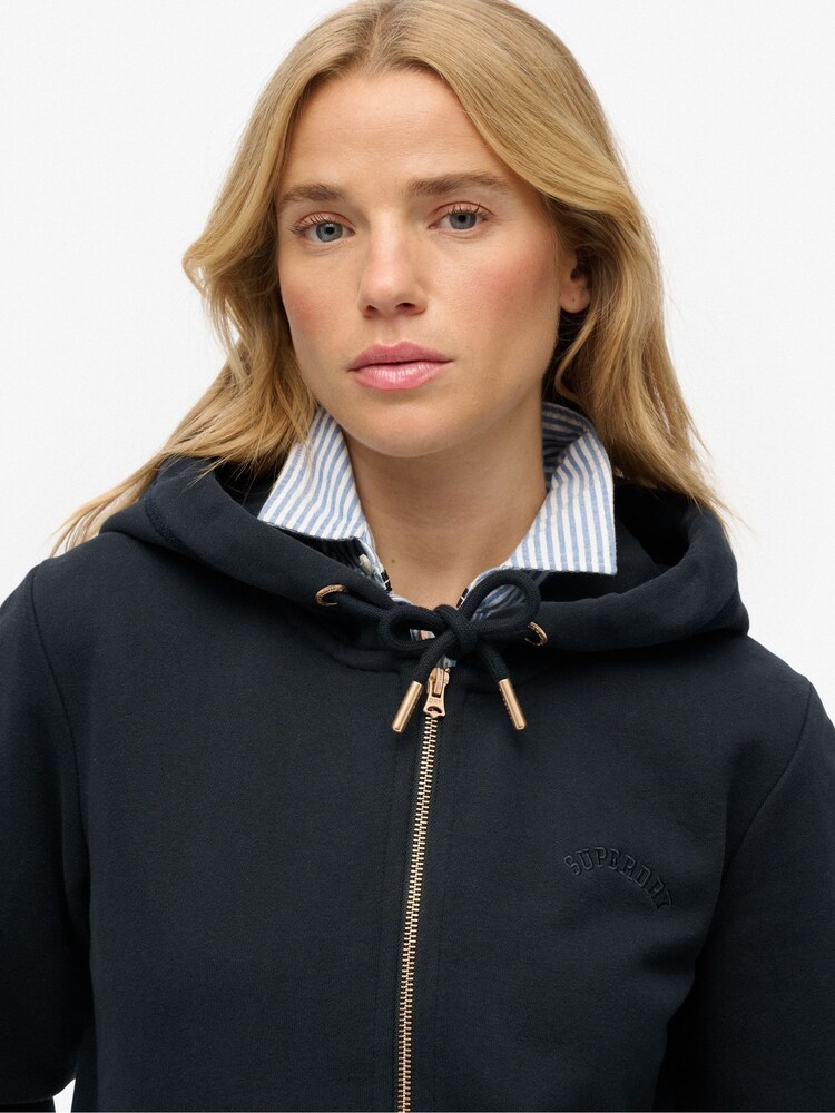 Superdry Blue Essential Logo Full Zip Hoodie - Image 5 of 5