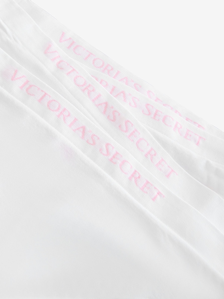 Victoria's Secret White Thong 4 Pack Logo Knickers - Image 3 of 3 Victoria's Secret White Thong 4 Pack Logo Knickers - Image 3 of 3