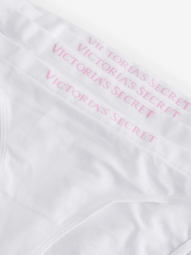 Victoria's Secret White Bikini 4 Pack Logo Knickers - Image 3 of 3 Victoria's Secret White Bikini 4 Pack Logo Knickers - Image 3 of 3