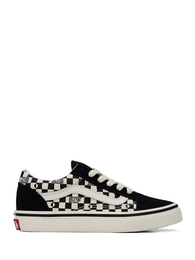 Noir sur blanc - Baskets Vans Old Skool enfant - Image 1 de 2