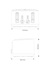 Chocolate Brown Bronx 4 Slice Toaster - Image 4 of 6