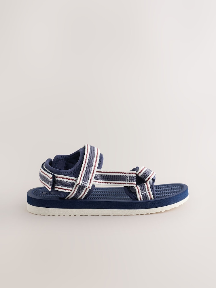 Navy Stripe Touch Fastening Trekker Sandals - Image 2 of 5
