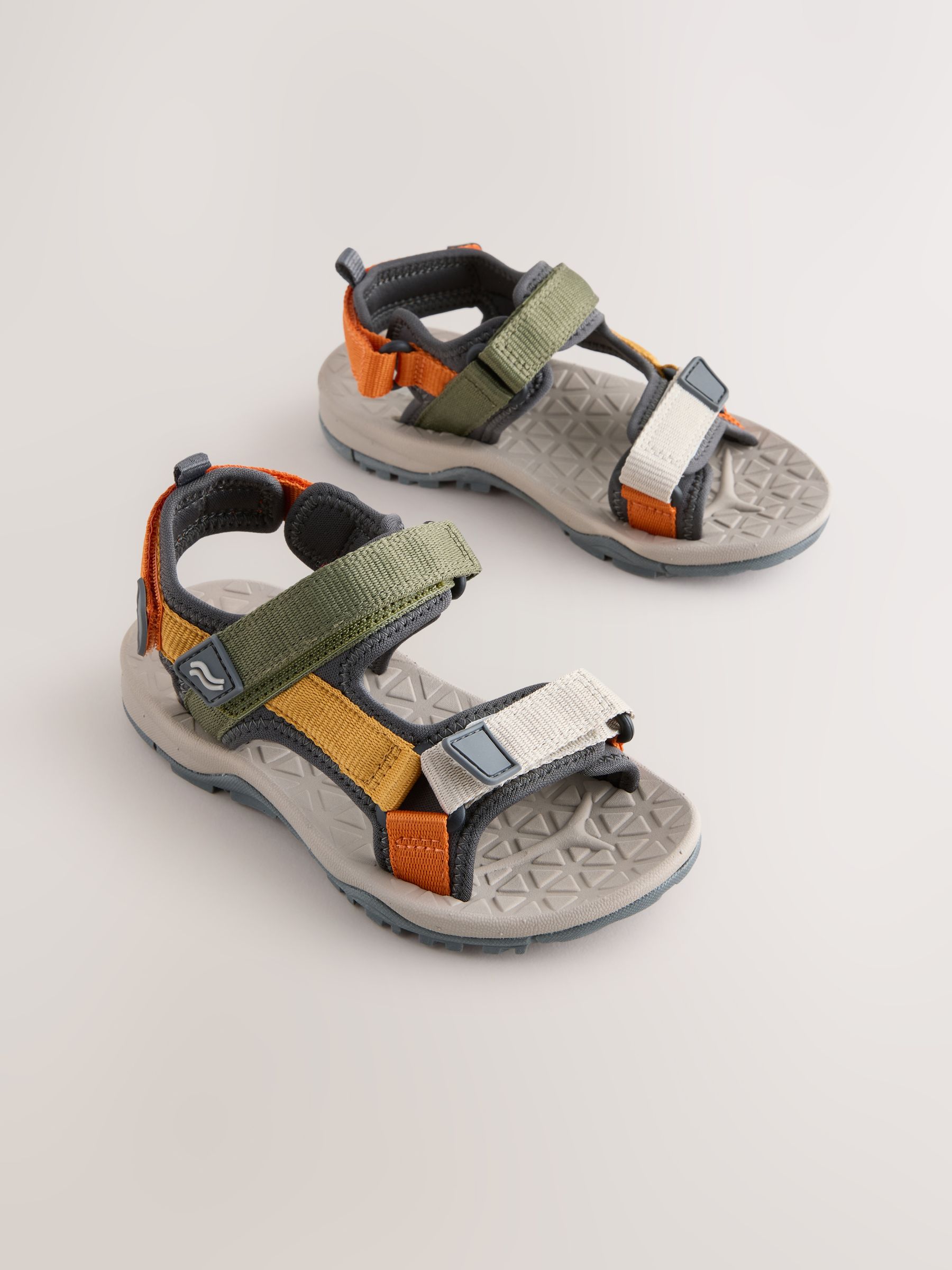 Buy Neutral Colourblock Standard Fit (F) Touch Fastening Trekker