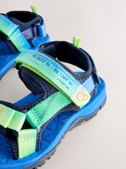 Blue/Green Standard Fit (F) Touch Fastening Trekker Walking Sandals - Image 3 of 5