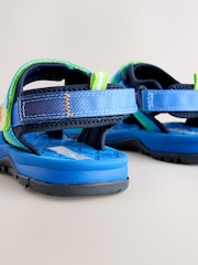 Blue/Green Standard Fit (F) Touch Fastening Trekker Walking Sandals - Image 4 of 5