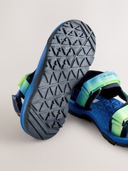 Blue/Green Standard Fit (F) Touch Fastening Trekker Walking Sandals - Image 5 of 5