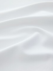 White/Burgundy Tipped Soft Touch Slinky Nylon Scoop Neck Short Sleeve Top - Image 2 of 3