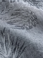 Indigo Blue Jacquard Short Sleeve Jacket with Linen - Image 2 of 3