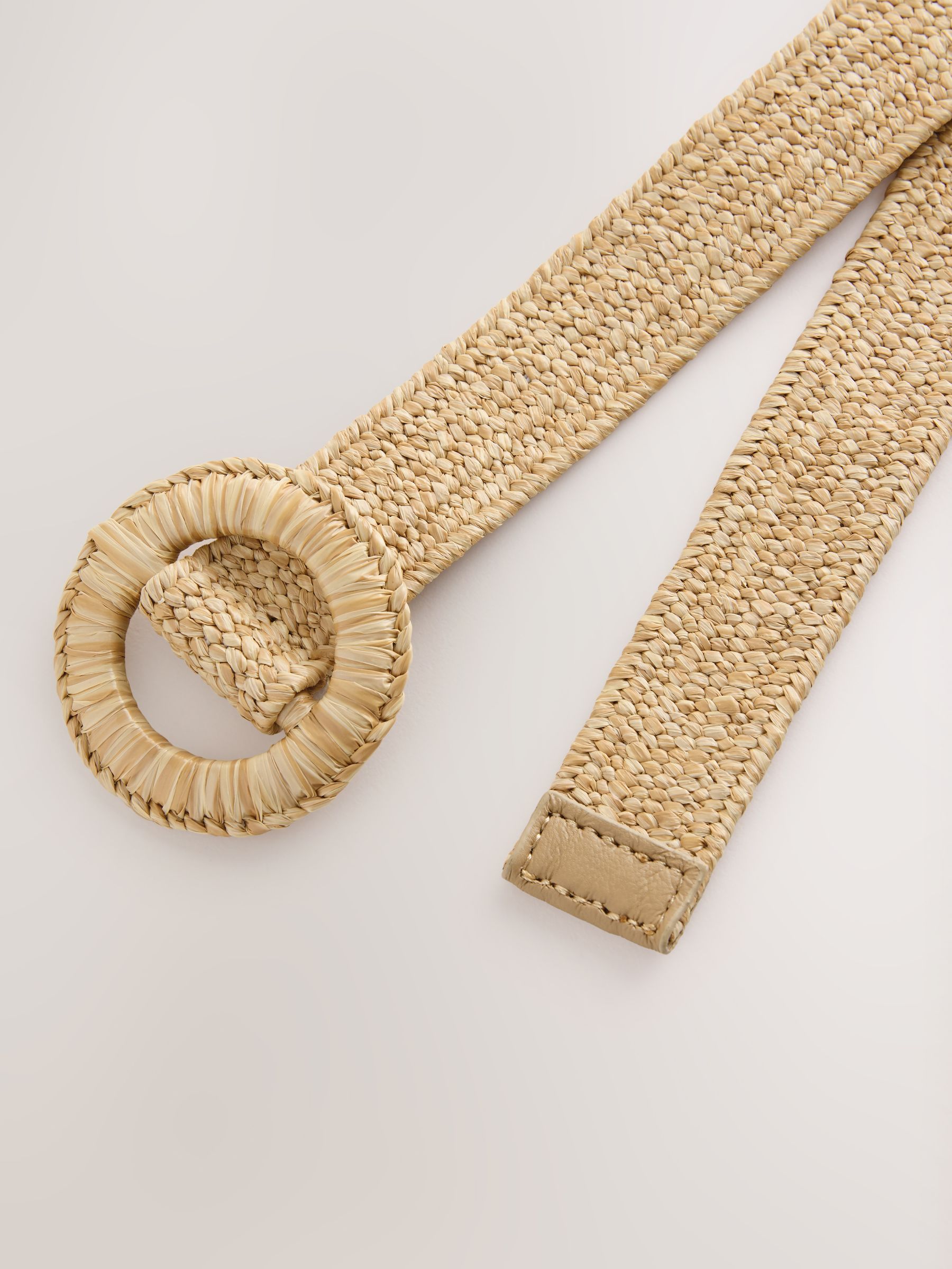 Buy Neutral Skinny Raffia Effect Belt from the Next UK online shop