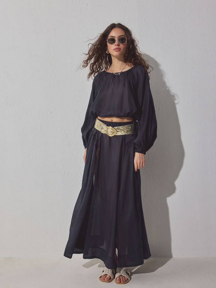 Gold Wide Leather Belt - Image 2 of 6