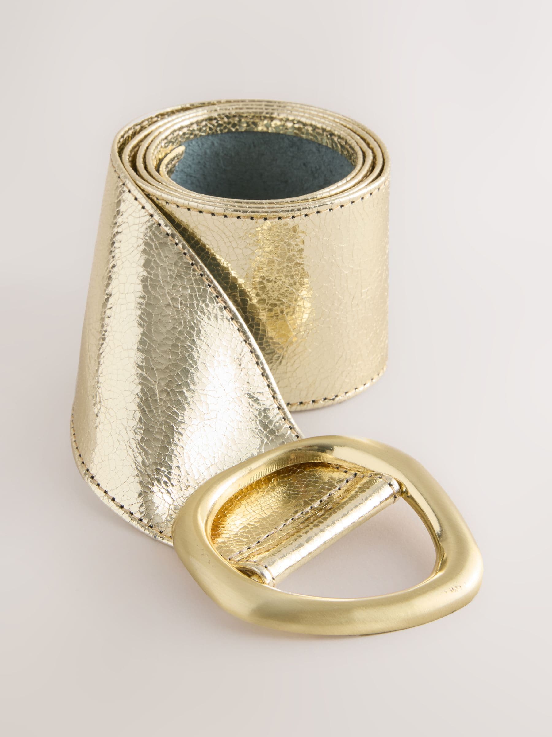 Buy Gold Wide Leather Sash Belt from Next USA