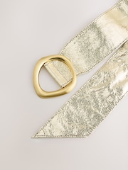 Gold Wide Leather Belt - Image 6 of 6