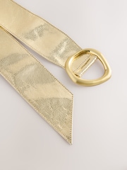 Gold Wide Leather Sash Belt - Image 7 of 9