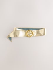 Gold Wide Leather Sash Belt - Image 8 of 9