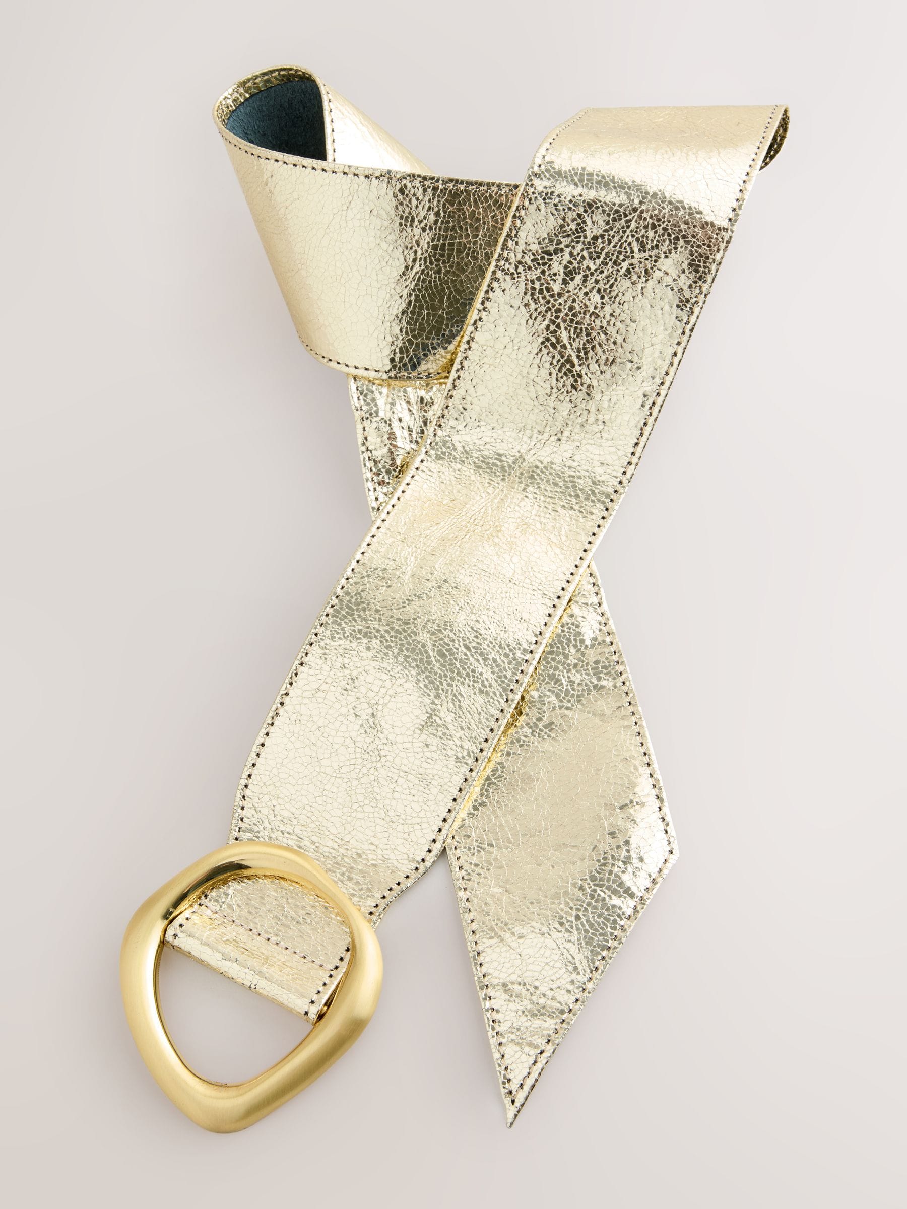 Buy Gold Wide Leather Sash Belt from Next USA