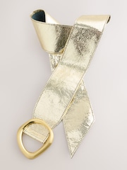 Gold Wide Leather Sash Belt - Image 9 of 9