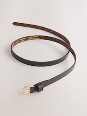 Chocolate Brown Skinny Leather Belt - Image 5 of 5