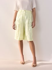 Grün - Tabitha Simmons X NEXT Jacquard Bermuda Shorts - Bild 2 von 4