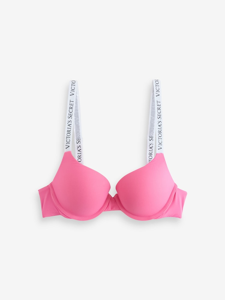 Victoria's Secret Rose Garden Pink Full Cup Push Up Logo Bra - Image 1 of 3