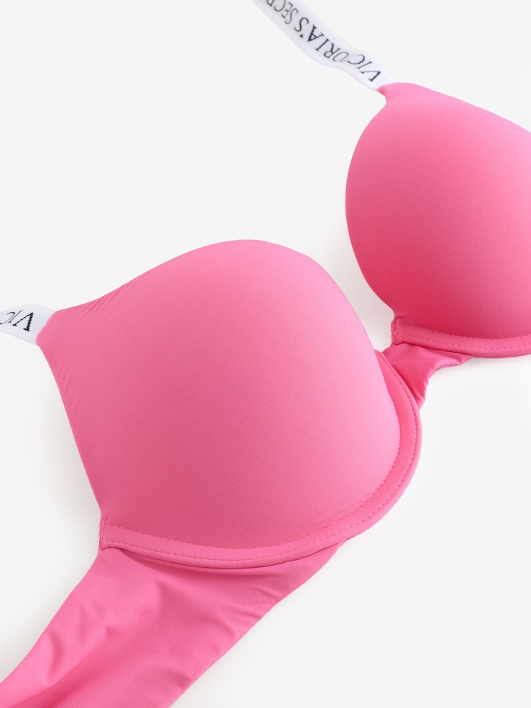 Victoria's Secret Rose Garden Pink Full Cup Push Up Logo Bra - Image 2 of 3