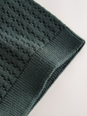 ירוק יער - חולצת פולו מכופתרת סרוגה (גיל 3 עד 16) - תמונה 3 מתוך 5