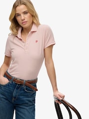 Superdry Pink Heritage Slim Fit Polo Shirt - Image 5 of 6