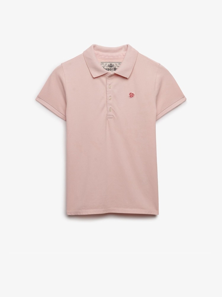 Superdry Pink Heritage Slim Fit Polo Shirt - Image 6 of 6