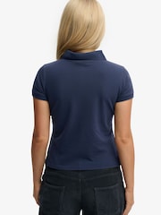 Superdry Blue Athletic Essential Graphic Polo Shirt - Image 5 of 7