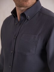 Lakeland Leather Grey Wastwater Cotton Shirt - Image 6 of 7