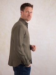 Lakeland Leather Green Wastwater Cotton Shirt - Image 3 of 7