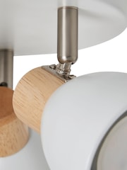 BHS White Oliver 3 Plate Light - Image 3 of 7