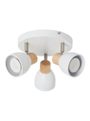BHS White Oliver 3 Plate Light - Image 4 of 7