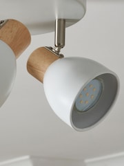 BHS White Oliver 3 Plate Light - Image 6 of 7