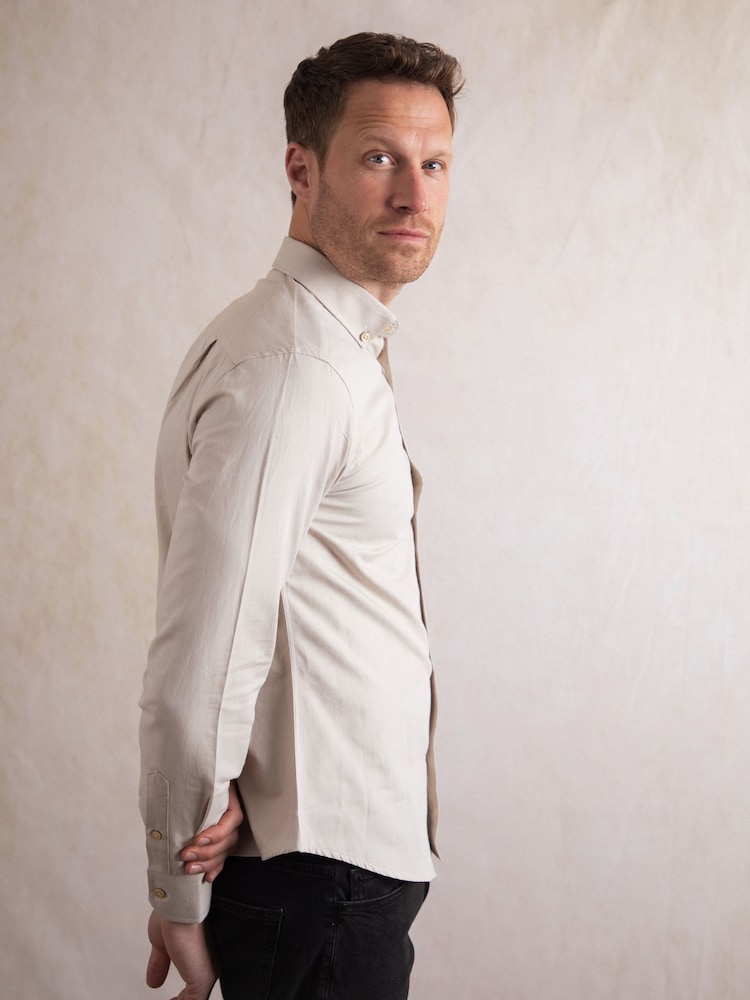 Lakeland Leather Nude Wastwater Cotton Shirt - Image 9 of 9 Lakeland Leather Nude Wastwater Cotton Shirt - Image 9 of 9