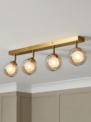 BHS Satin Brass Vanity 4 Light Spotlight Bar - Image 1 of 7