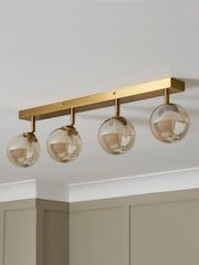 BHS Satin Brass Vanity 4 Light Spotlight Bar - Image 2 of 7