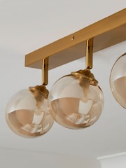BHS Satin Brass Vanity 4 Light Spotlight Bar - Image 4 of 7