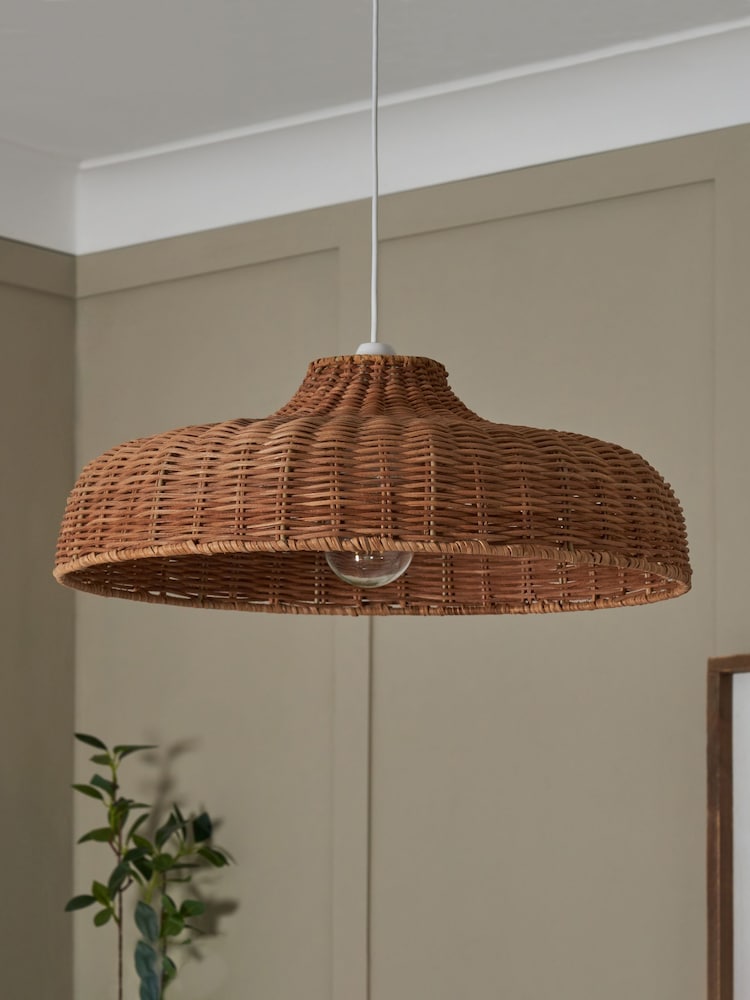 BHS Natural Bali Rattan Easyfit Ceiling Light - Image 2 of 6 BHS Natural Bali Rattan Easyfit Ceiling Light - Image 2 of 6