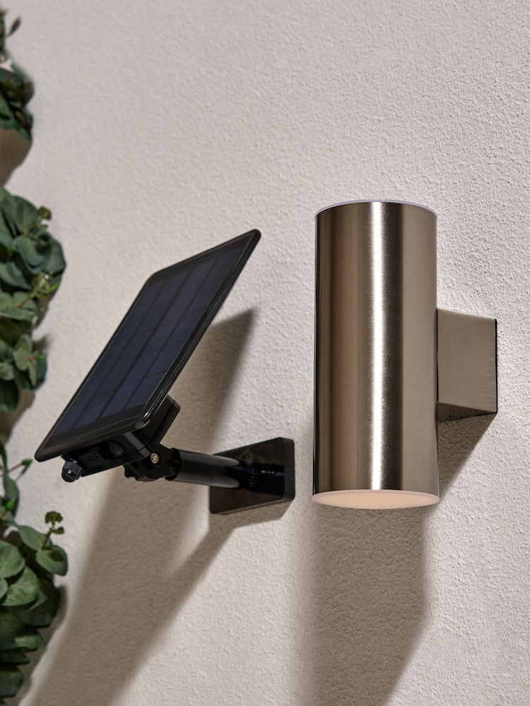 BHS Grassington LED Up & Down Solar Wall Light - Image 1 of 5 BHS Grassington LED Up & Down Solar Wall Light - Image 1 of 5