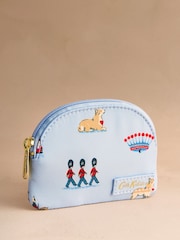 Cath Kidston Blue Queen London Print Half Moon Purse - Image 1 of 3