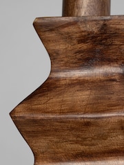 BHS Walnut Henlock Wooden Table Lamp with Shade - Image 5 of 5