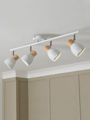 BHS White Oliver Bar 4 Light - Image 1 of 7
