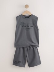 炭灰色 - 背心和短裤套装（3-16 岁） - 图片6 / 9