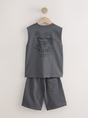 炭灰色 - 背心和短裤套装（3-16 岁） - 图片7 / 9