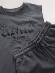 炭灰色 - 背心和短裤套装（3-16 岁） - 图片8 / 9