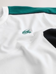 Green/White/Navy - Colourblock Short Sleeve T-Shirt and Shorts Set (3-16yrs) - Picha 10 kati ya 11