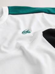 Green/White/Navy - Conjunto de camiseta de manga corta y pantalones cortos con diseño de bloques de colores (3-16 años) - Imagen 5 de 6