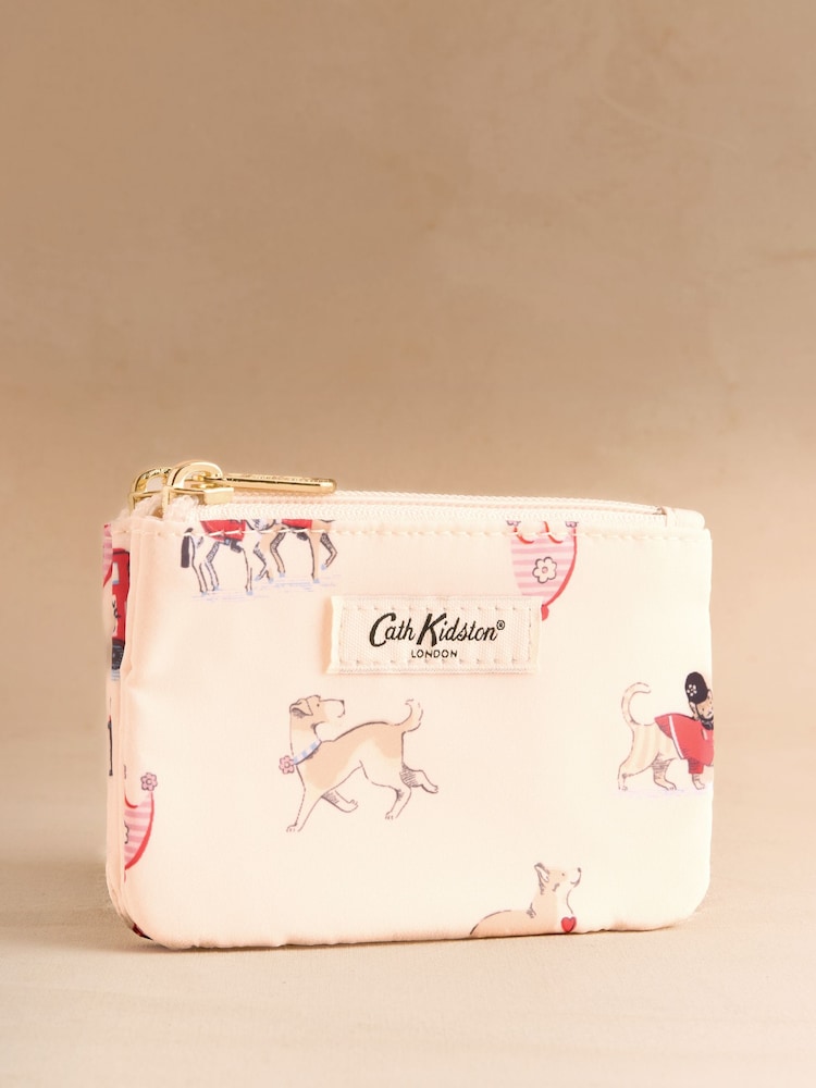 Cath Kidston Ecru Queen London Print Double Zipped Purse - Image 1 of 3