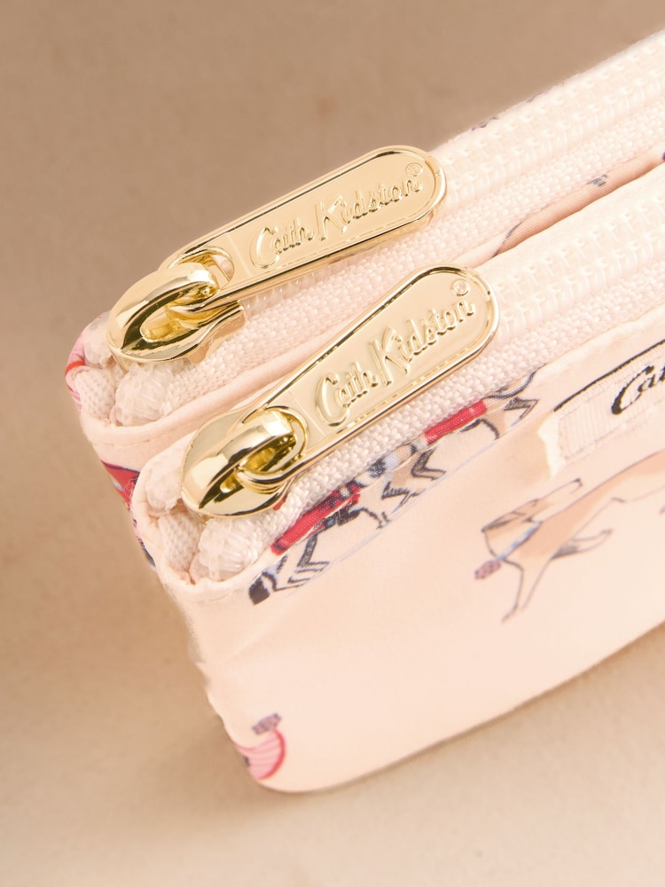 Cath Kidston Ecru Queen London Print Double Zipped Purse - Image 2 of 3