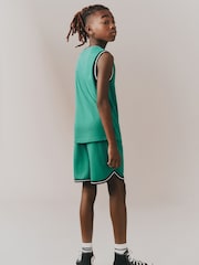 Bright Green Basketball Tank & Shorts Set (3-16yrs) - Image 6 of 6